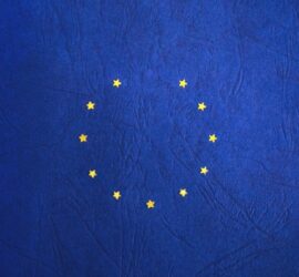 EU flag with one star missing for Brexit