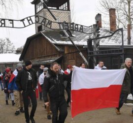 Far right rally at Auschwitz in 2019 on Holocaust Memorial Day.