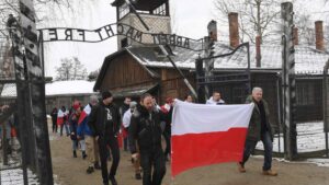 Far right rally at Auschwitz in 2019 on Holocaust Memorial Day.